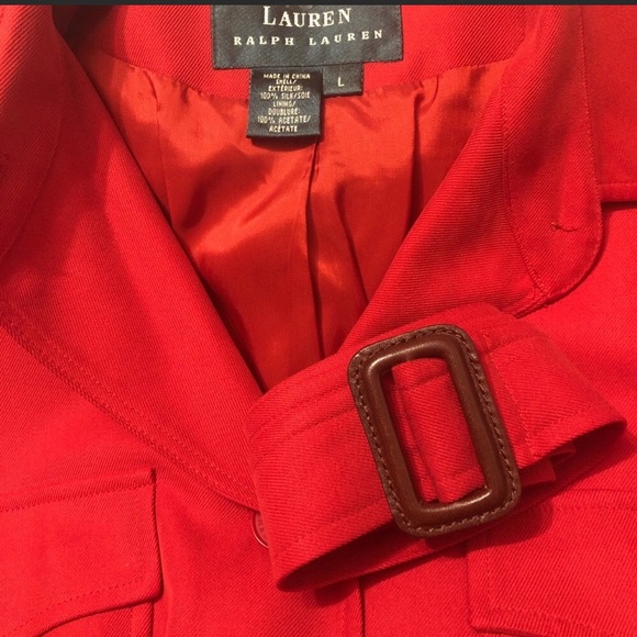 Lauren Ralph Lauren Silk Lightweight Belted Jacket - Picture 5 of 5